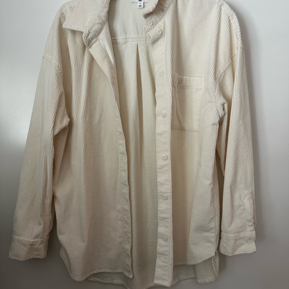 BP Cream Textured Shacket medium